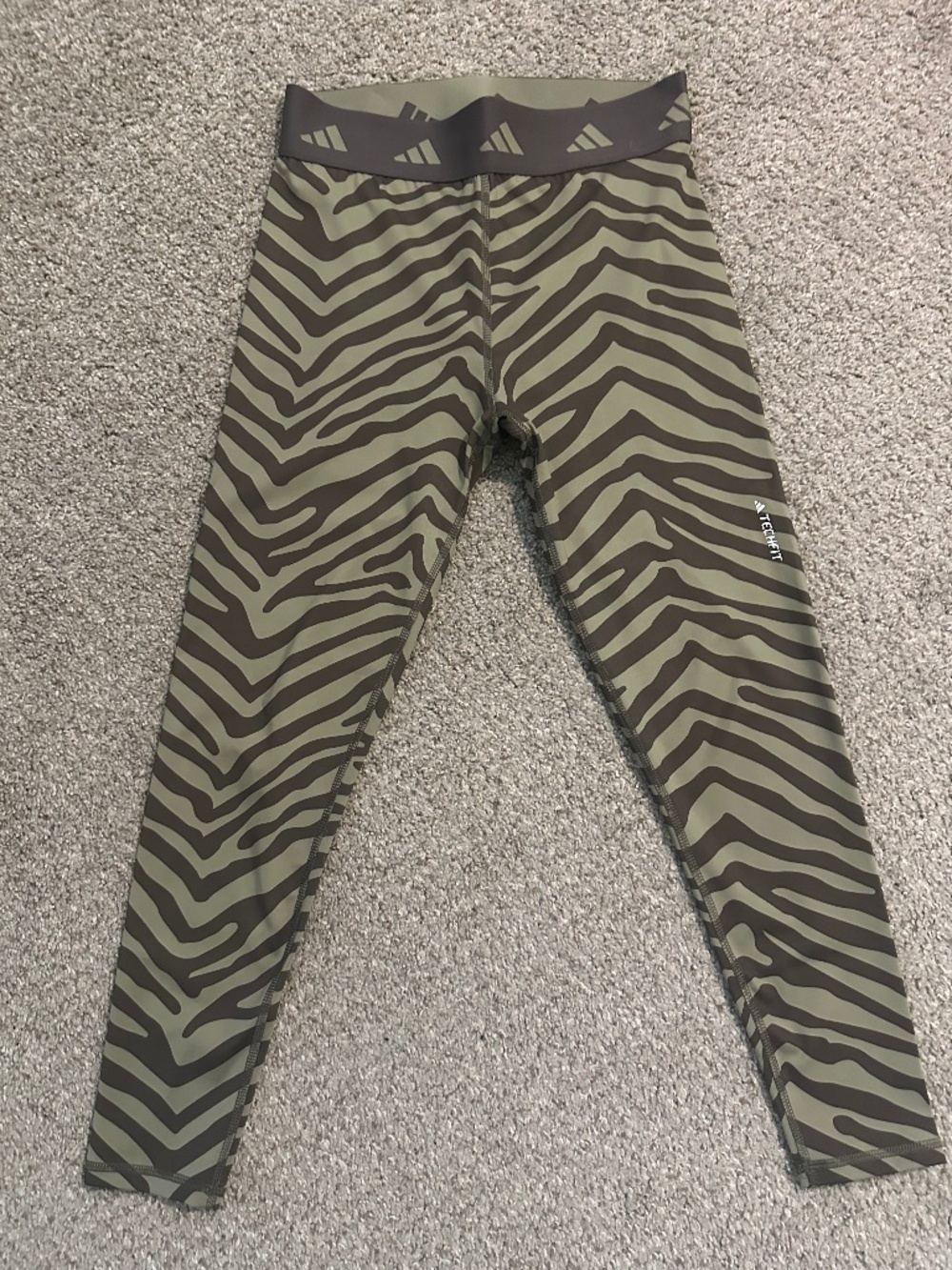 Womens Zebra Print Adidas Compression Pants